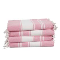 Conjunto de toalhas de praia LANE LINEN Turkish Candy Pink, pacote com 4 unidades, 100x180cm