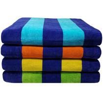 Conjunto de toalhas de praia/piscina, marcas pretas e brancas, 100% algodão, veludo Conjunto de toalhas de praia/piscina, marcas pretas e brancas, 100% algodão, veludo