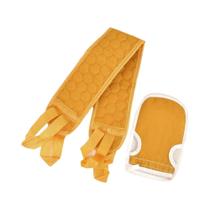 Conjunto De Toalhas Esfoliantes Para Banho 3 Peças: Esponja De Limpeza Corporal, Escova Para Costas