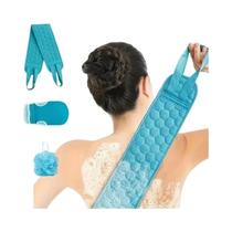 Conjunto De Toalhas Esfoliantes Para Banho 3 Peças Luva De Banho Macia Esfregão Para Costas Toalha