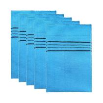 Conjunto De Toalhas Esfoliantes Para Banho 5 Peças Coreano Italiano Asiático Algodão Poliéster Macio