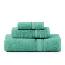 Conjunto de toalhas LANE LINEN Luxury Bath, 3 peças 100% algodão azul-petróleo