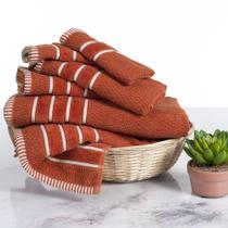 Conjunto de toalhas Lavish Home Rice Weave 100% algodão egípcio, 6 peças Conjunto de toalhas Lavish Home Rice Weave 100% algodão egípcio, 6 peças