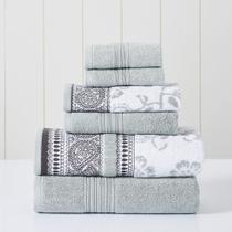 Conjunto de toalhas Modern Threads Ophelia Dark Sage 6 peças
