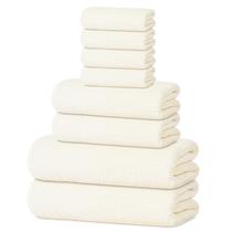 Conjunto de toalhas, pacote de dez toalhas com 8 toalhas 100% algodão para banheiro