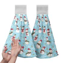 Conjunto de toalhas suspensas Kwlegh Christmas Snowman 30x43 cm macio Conjunto de toalhas suspensas Kwlegh Christmas Snowman 30x43 cm macio