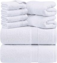 Conjunto de toalhas Utopia Towels 8 peças 600 g/m2 100% algodão (branco)