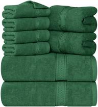 Conjunto de toalhas Utopia Towels, 8 peças, 600 g/m2, 100% algodão (verde caçador) Conjunto de toalhas Utopia Towels, 8 peças, 600 g/m2, 100% algodão (verde caçador)