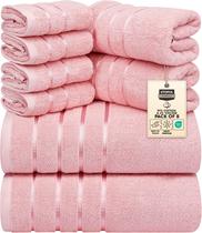 Conjunto de toalhas Utopia Towels 8 peças 600 g/m2 algodão rosa