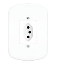 Conjunto de Tomada 10A 3 Pinos Fame Blanc