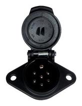 Conjunto de Tomada de Engate 7P (Macho + Fêmea) com Extensor Prolongador - DNI 8317