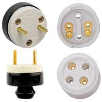 Conjunto de Tomada + Plug Macho Polarizada 2x30a Porcelana