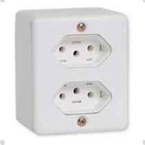 Conjunto de Tomada Sobrepor Dupla 2P+T 10A - Ilumi 63120 Conjunto de Tomada Sobrepor Dupla 2P+T 10A - Ilumi 63120