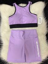 Conjunto de top e short lavanda