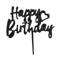 Conjunto De Topper De Bolo De Aniversário Preto E Dourado 10 Peças 32 Estilos Decorações Para Festa