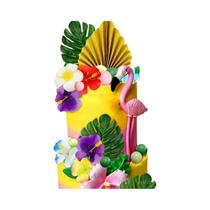 Conjunto De Topper De Bolo Tropical Luau Havaiano Moana 43 PCS Decorações De Bolo LaVenty