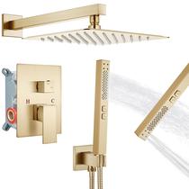 Conjunto de torneiras de chuveiro GBBNE Rainfall com ouro escovado portátil Conjunto de torneiras de chuveiro GBBNE Rainfall com ouro escovado portátil