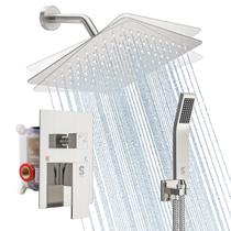 Conjunto de torneiras de chuveiro SR SUN RISE Rainfall 20 cm com dispositivo portátil