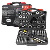 Conjunto de torneiras e matrizes TOMMARS 51 unidades M6 a M24 Jumbo Metric Conjunto de torneiras e matrizes TOMMARS 51 unidades M6 a M24 Jumbo Metric