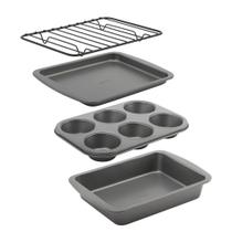 Conjunto de torradeira, conjunto de 4 peças, aço antiaderente, cinza, GoodCook