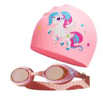 Conjunto de Touca e Óculos de Natação Infantil