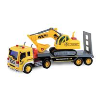 Conjunto de transporte de veículo Maxx Action Escavadeira 17"