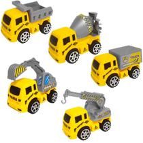 Conjunto de Tratores e Caminhões Infantil Fricção Coleção com 7 Carrinhos - Toy King
