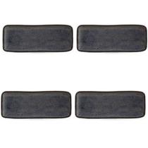 Conjunto de Travessa Retangular Média Juta Titanium Kit C/4