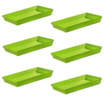 Conjunto De Travessa Stillo Rasa Vemplast G 6 Peças Verde