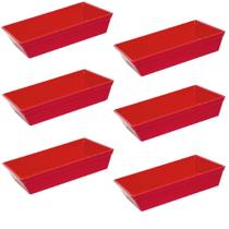 Conjunto De Travessa Stillo Vemplast G 5L 6 Peças Vermelho