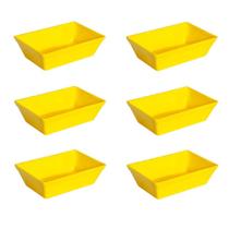 Conjunto De Travessa Stillo Vemplast P 2L 6 Peças Amarelo