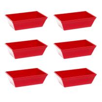 Conjunto De Travessa Stillo Vemplast P 2L 6 Peças Vermelho