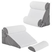 Conjunto de travesseiros Bed Wedge Bedluxe, espuma viscoelástica ajustável, 4 unidades
