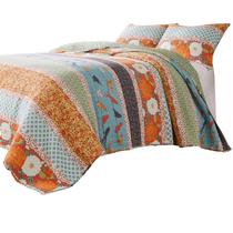 Conjunto de travesseiros Benzara Twin Quilt Sham Floral Songbirds 173x224cm Conjunto de travesseiros Benzara Twin Quilt Sham Floral Songbirds 173x224cm