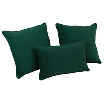 Conjunto de travesseiros Blazing Needles, 3 peças de sarja com fio, verde floresta Conjunto de travesseiros Blazing Needles, 3 peças de sarja com fio, verde floresta