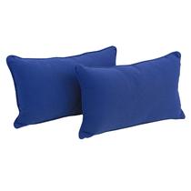 Conjunto de travesseiros Blazing Needles 50x30 cm em sarja com fio azul royal Conjunto de travesseiros Blazing Needles 50x30 cm em sarja com fio azul royal