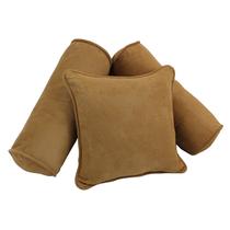 Conjunto de travesseiros Blazing Needles Corded Microsuede Camel, 3 unidades Conjunto de travesseiros Blazing Needles Corded Microsuede Camel, 3 unidades