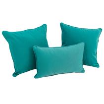 Conjunto de travesseiros Blazing Needles Corded Twill Aqua Blue, 3 unidades Conjunto de travesseiros Blazing Needles Corded Twill Aqua Blue, 3 unidades