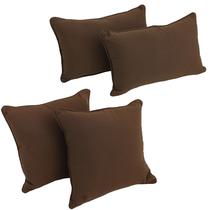 Conjunto de travesseiros Blazing Needles Corded Twill Spice, 4 unidades