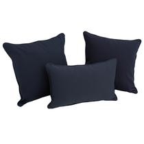 Conjunto de travesseiros Blazing Needles Navy Corded Twill, 3 peças Conjunto de travesseiros Blazing Needles Navy Corded Twill, 3 peças