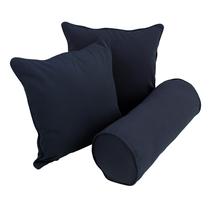 Conjunto de travesseiros Blazing Needles Navy Corded Twill, 3 unidades Conjunto de travesseiros Blazing Needles Navy Corded Twill, 3 unidades