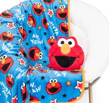 Conjunto de travesseiros e cobertores de pelúcia Sesame Street Elmo Kids