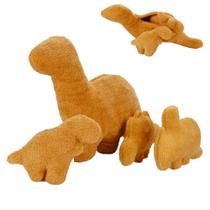 Conjunto de Travesseiros NEWYANG Dino Nugget com 3 Brinquedos de Pelúcia - Para Crianças