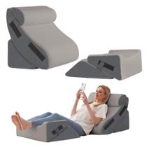 Conjunto de travesseiros ortopédicos Bed Wedge Ahpmeoa After Surgery Grey