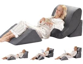 Conjunto de travesseiros ortopédicos Bed Wedge & BBL Surgery WSOFRLAC Grey
