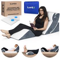 Conjunto de travesseiros ortopédicos Bed Wedge Lunix LX5 Memory Foam