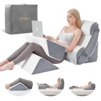 Conjunto de travesseiros ortopédicos com cunha Kingfun Memory Foam, 6 unidades Conjunto de travesseiros ortopédicos com cunha Kingfun Memory Foam, 6 unidades