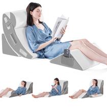 Conjunto de travesseiros ortopédicos Yojoker, 4 peças para dormir, travesseiro de espuma pós-cirúrgico para alívio de dores no corpo, nas costas e nas pernas, travesseiro de apoio ajustável em triângulo refluxo ácido, anti-ronco e sono com DRGE Conjunto de travesseiros ortopédicos Yojoker, 4 peças para dormir, travesseiro de espuma pós-cirúrgico para alívio de dores no corpo, nas costas e nas pernas, travesseiro de apoio ajustável em triângulo refluxo ácido, anti-ronco e sono com DRGE