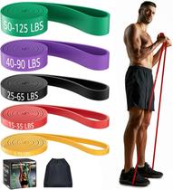 Conjunto de treinamento físico de 5 níveis LRCUE Resistance Bands Conjunto de treinamento físico de 5 níveis LRCUE Resistance Bands
