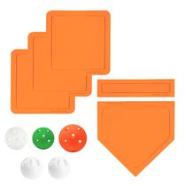 Conjunto de Treino de Beisebol PRAOUTSAD com 10 Peças e Bases de Borracha Conjunto de Treino de Beisebol PRAOUTSAD com 10 Peças e Bases de Borracha